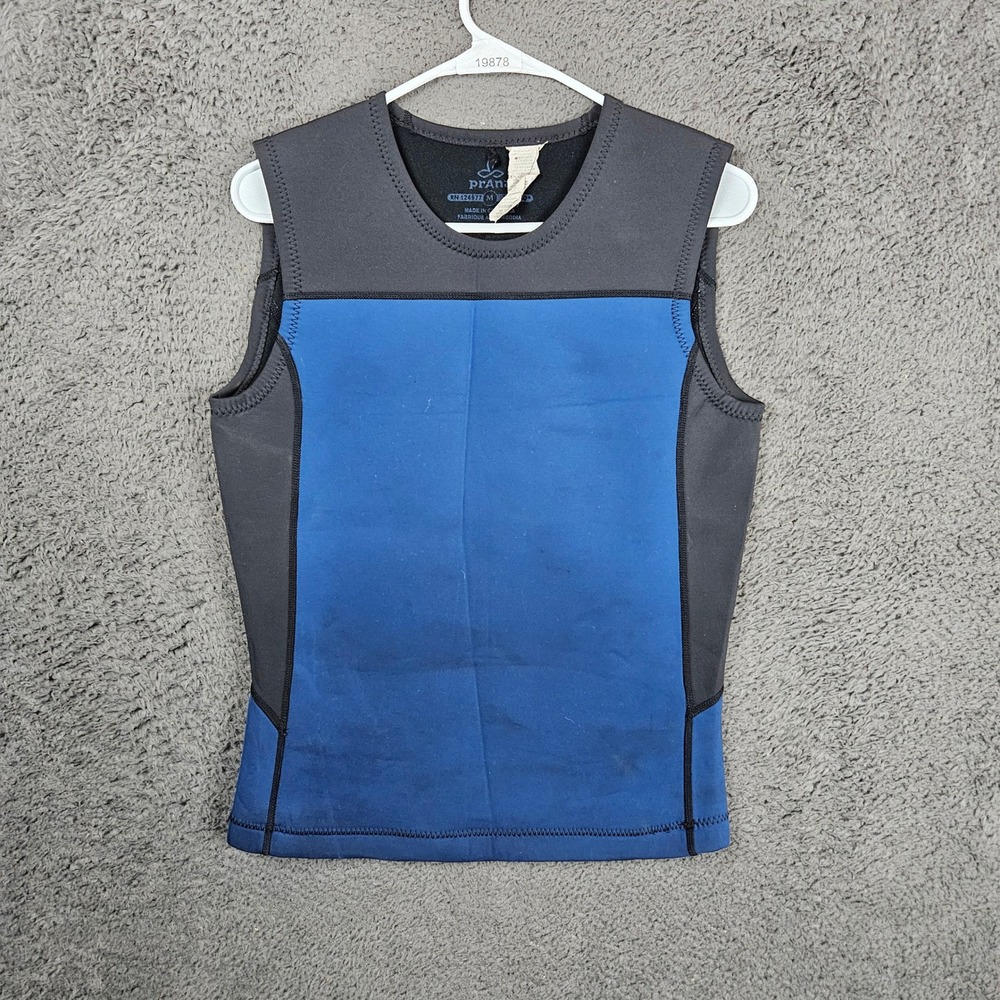Prana Neoprene Wetsuit Vest Blue Black UPF 50+ Surf Rash Guard Size‎ Medium